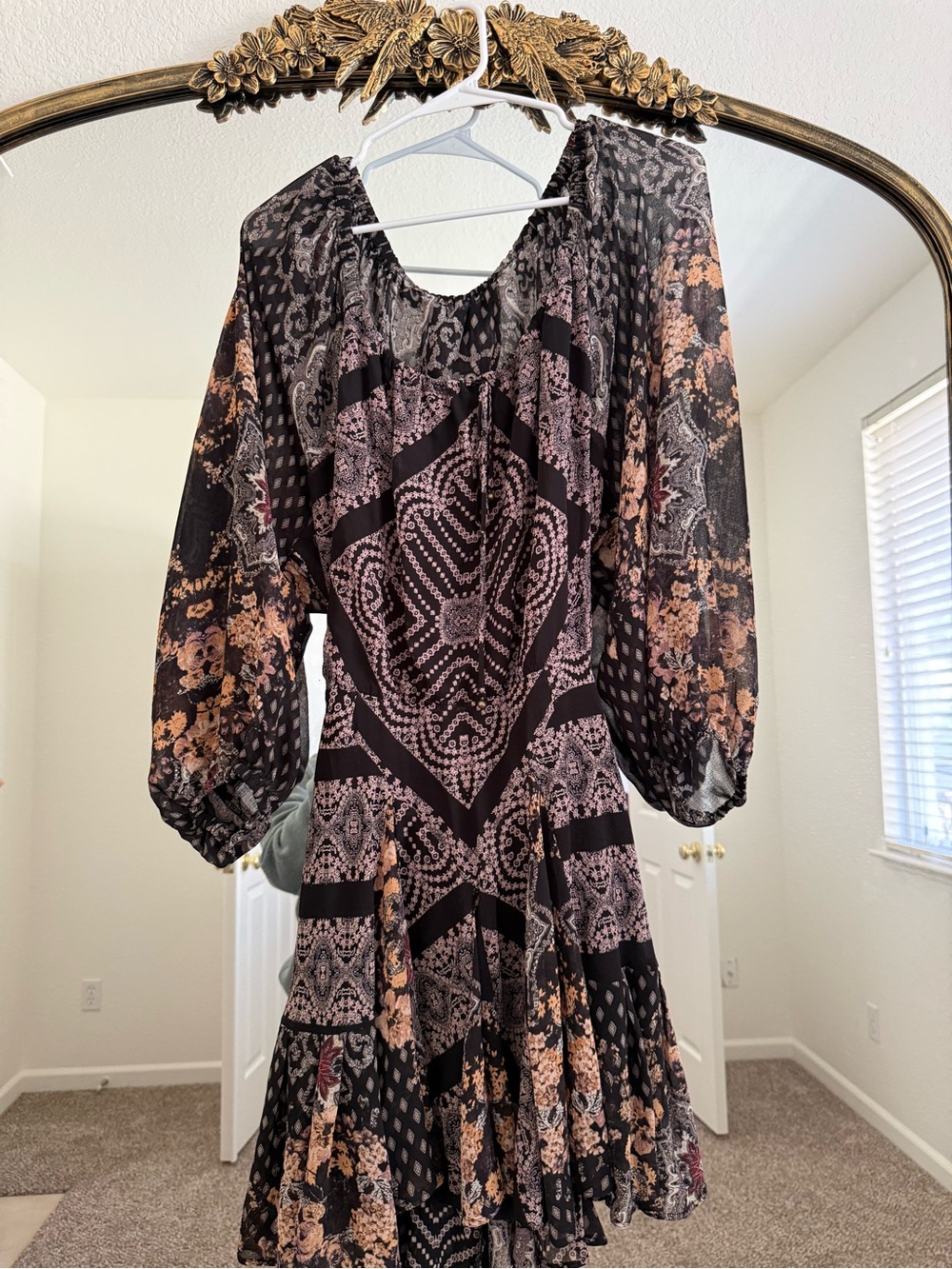 Free People Boho Open Back Dress Size S